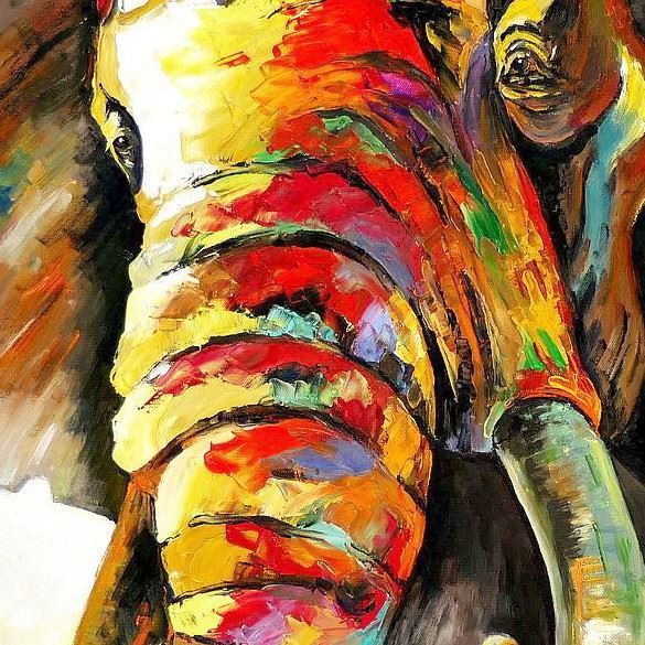 Reproduktionen & Neuware: Modern Art - Afrika Safari Elefant – Neu (gemäss Beschreibung) aus Larnaca von KunstDepot24 5