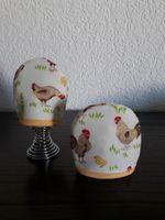 Set à 2 Eierwärmer;  Huhn und Hahn, neu, Handarbeit