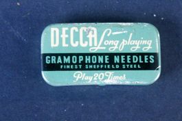 GRAMMOPHON - NADEL - DOSE Decca Long Playing , um 1920