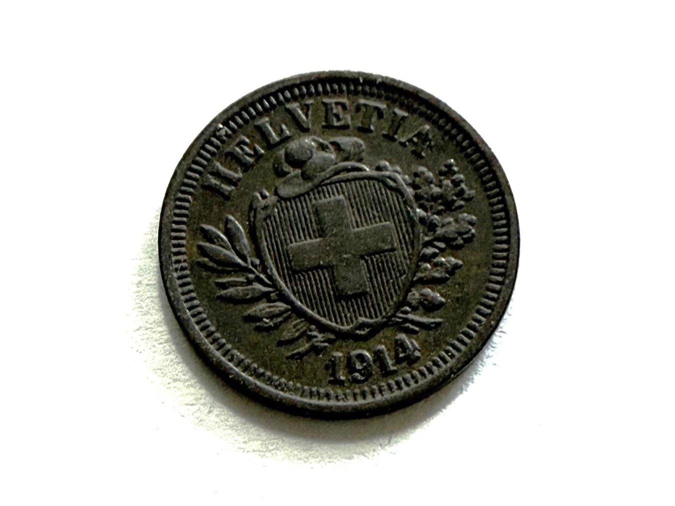 Alle Münzen: 1 Rappen 1914 – Gebraucht aus Saas-Fee von edy_z6q9