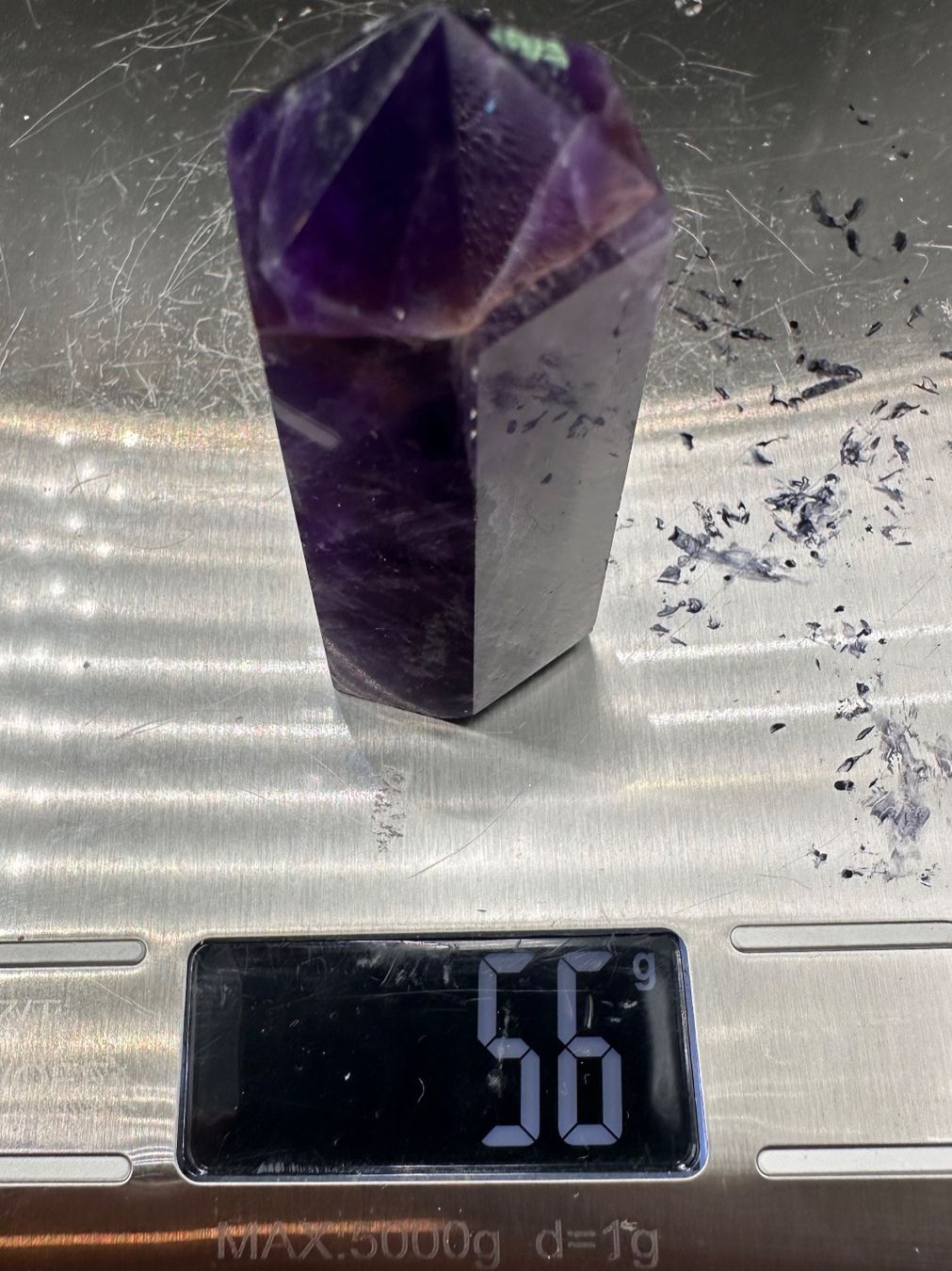 Minerali & Pietre curative: Chevron Traum Amethyst Obelisk, Spitze – Nuovo e nell'imballaggio originale da Männedorf venduto da Handschmeichler 3