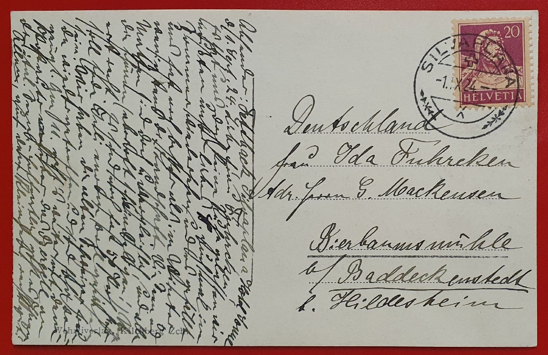Cartoline postali: Postauto am Silvaplanersee 1924 – Usato da Kreuzlingen venduto da Rschweiz1 1