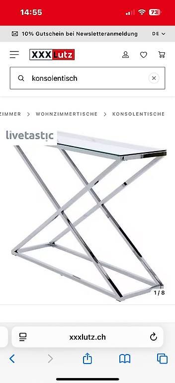 Tables: Konsolentisch Metal Glas – D'occasion à Künten par buli76 1