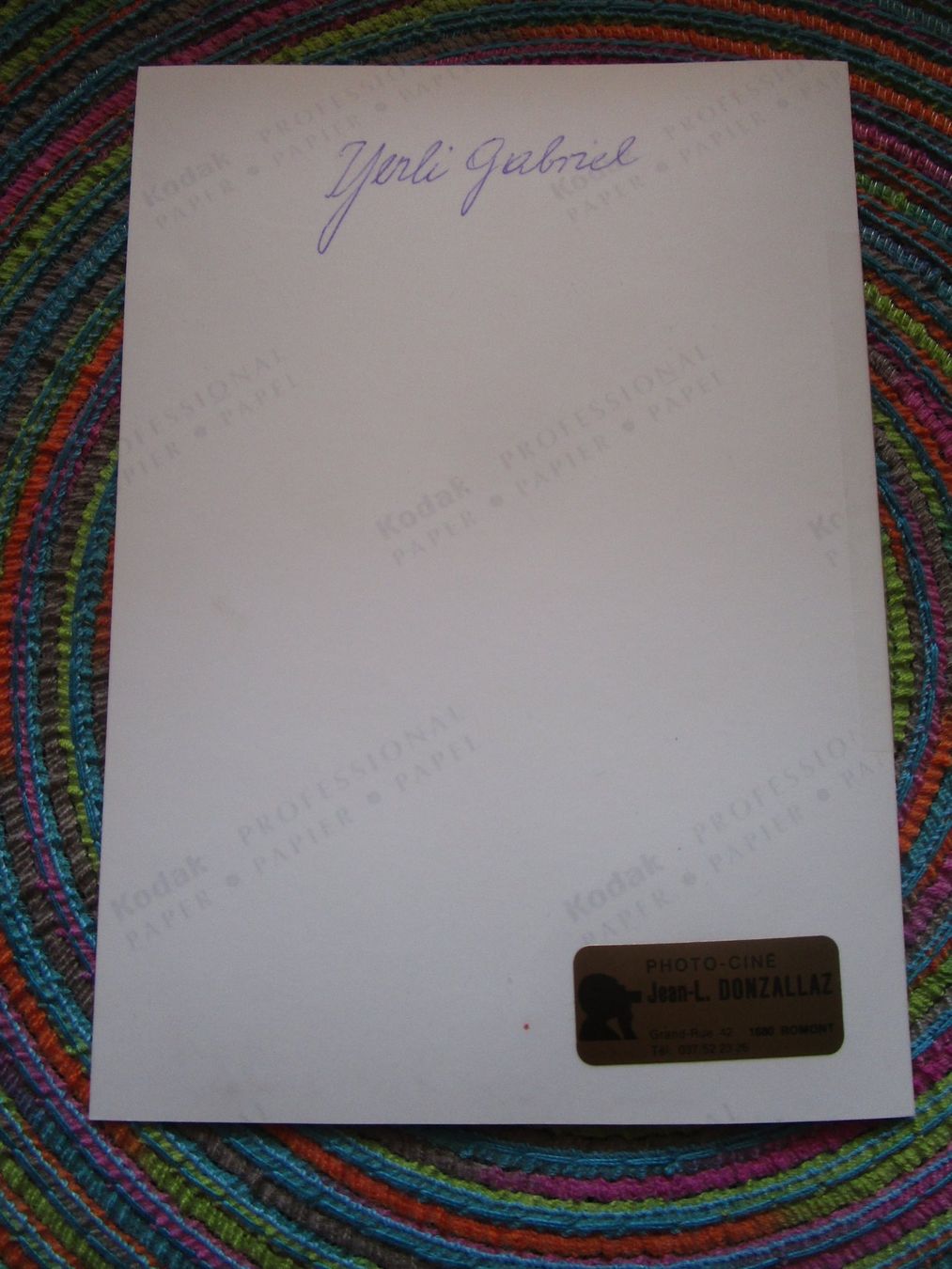 Autografi: GABRIEL YERLY WESTSCHWEIZER KRANZ-SCHWINGER  AUTOGRAMM ANTIK – Usato da GUTENSWIL venduto da Alpina6 3