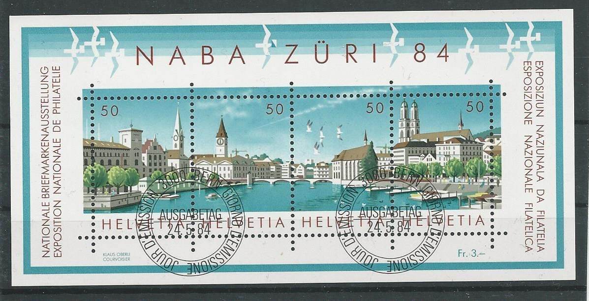 Tutti i francobolli: 1984 NABA-Block W64 ET – Usato da Basel venduto da Melphi