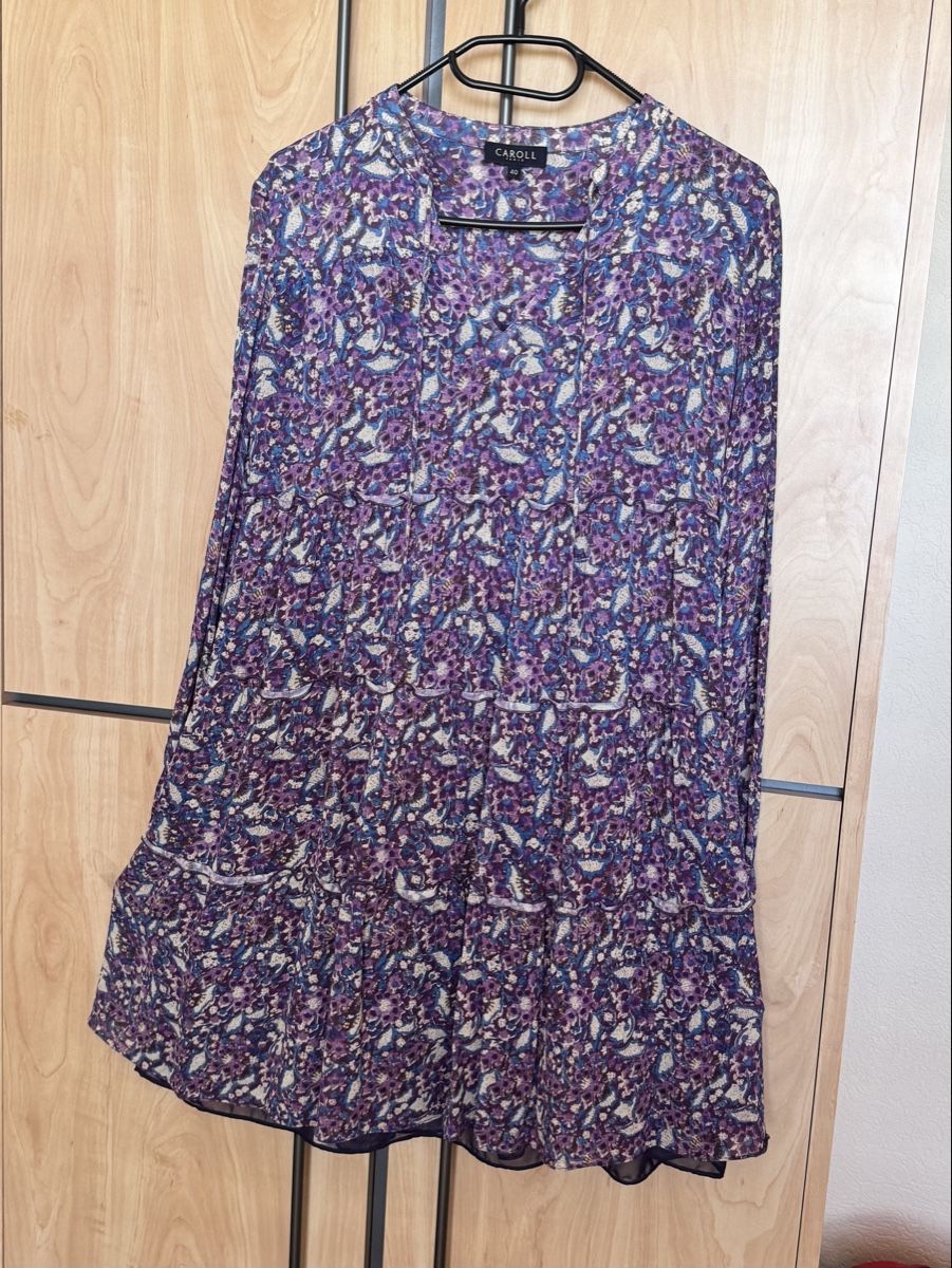 Caroll Kleider: Robe Caroll Paris, imprimée, taille 40 – Neu (gemäss Beschreibung) aus Boudry von ren_k2vs