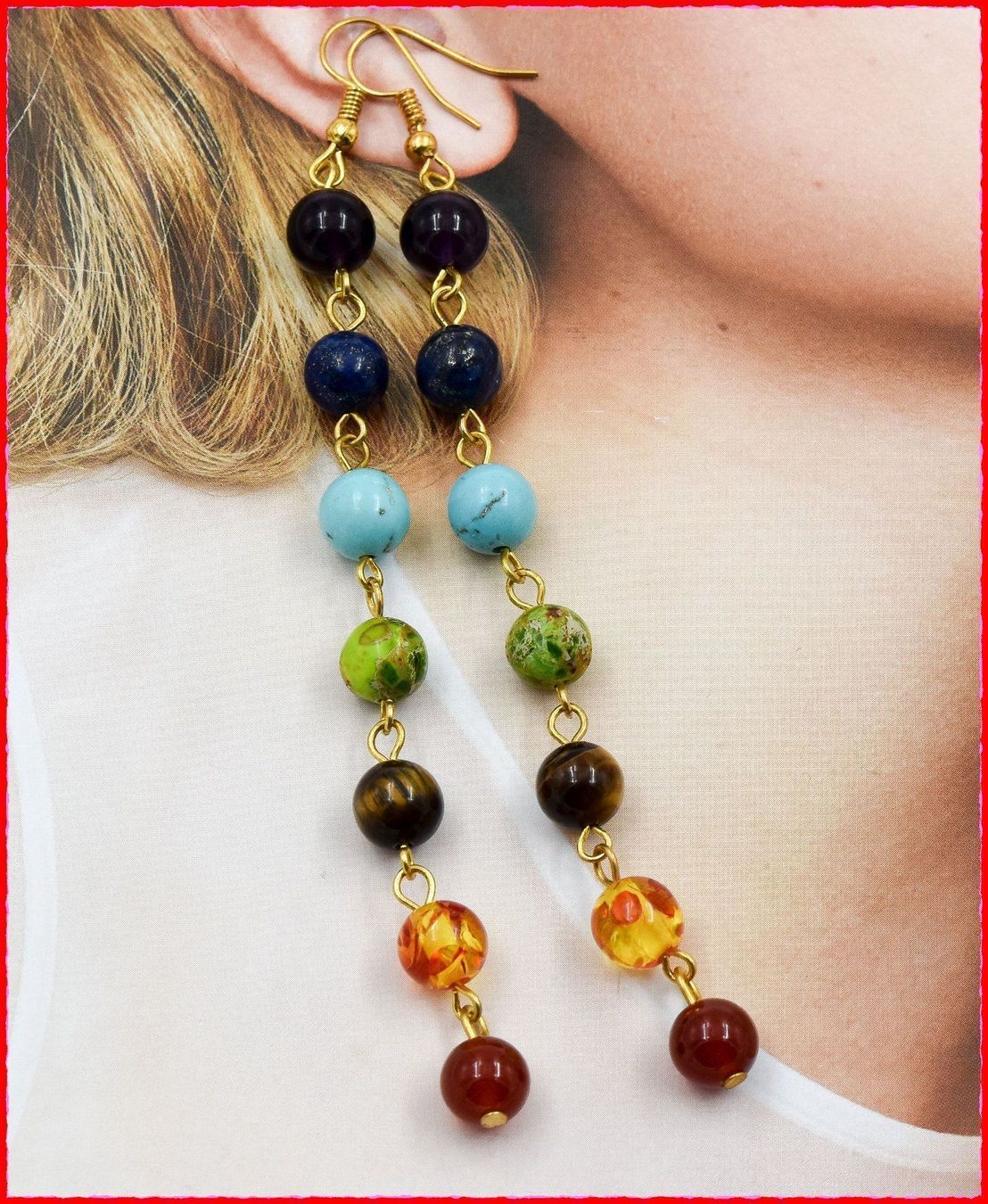 Boucles d'oreille: Multi Mix Stein Ohrhänger – Neuf avec emballage d'origine à Oberglatt ZH par Goldfee1