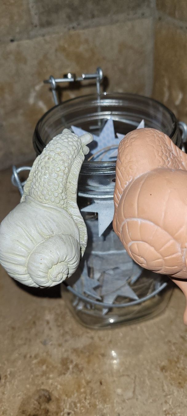 Tutte le decorazioni: 2 Schnecken Grösse ca 9.5 bis 10 cm – Usato da Hondrich venduto da Ebro01 2