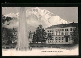 AK Glarus, Hotel Glarnerhof mit Wiggis