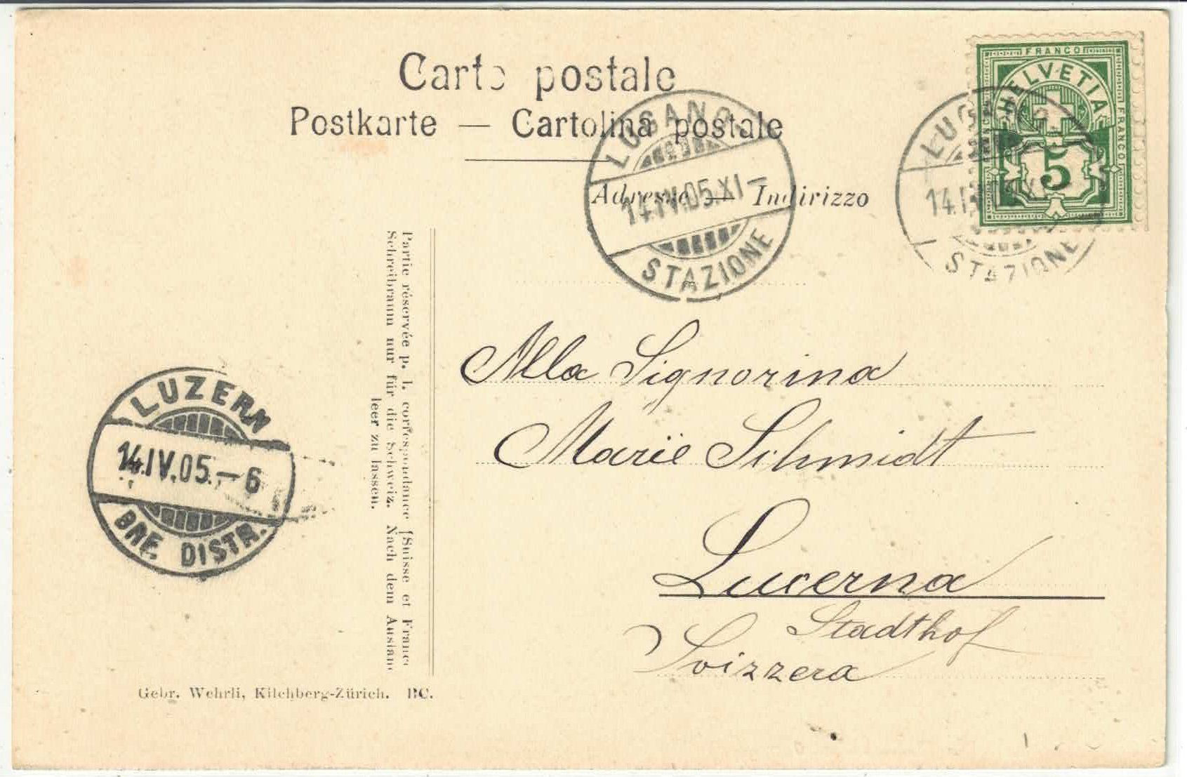 Cartoline postali: Lago di Lugano - Gandria – Usato da Ettingen venduto da Kartenplanet 1
