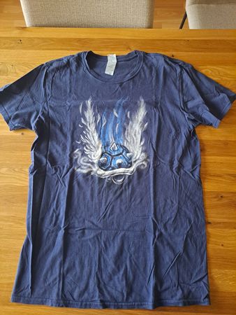 Blaues Gamer T-Shirt mit Print Grösse L