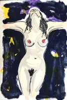 Luciano Castelli (*1951) - Farblithografie - Weiblicher Akt