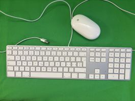 Apple Tastatur und Maus kabelgebunden weiss guter Zustand