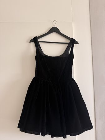 Velvet Dress Silvia Astore Annie Dress Size 40 Black