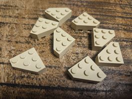 lego 30505 lot de 8 pièces Tan Wedge 3 x 3