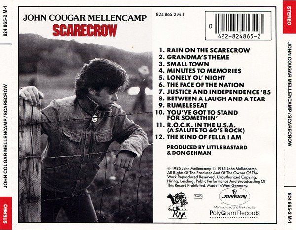 CD: CD John Cougar Mellencamp - Scarecrow (1985) – Usato da Möriken AG venduto da mineralia 1