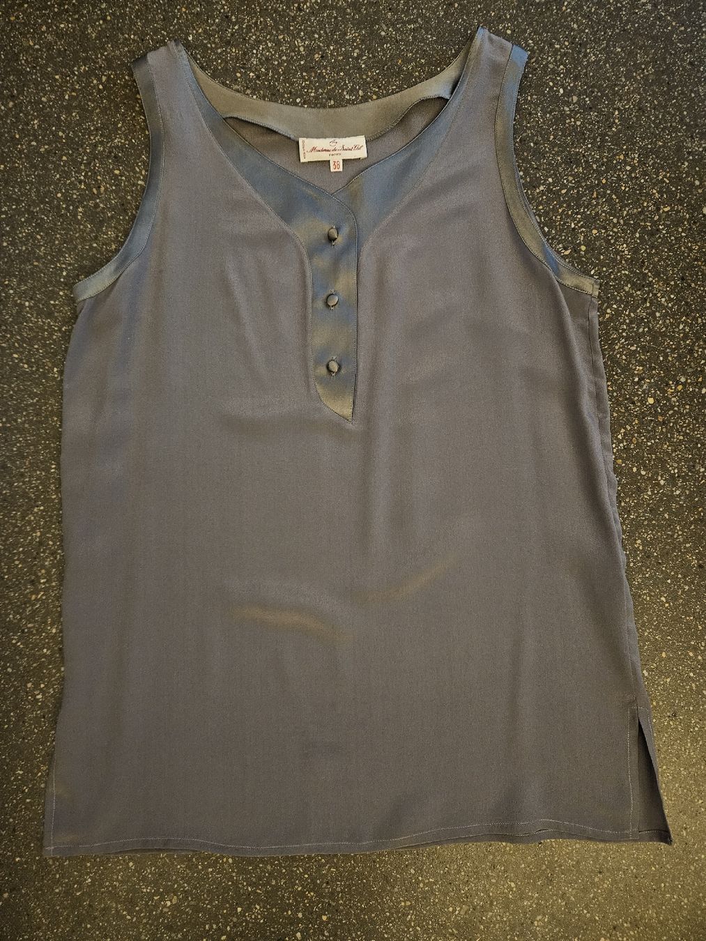 Blusen: Madame de Saint Gil Bluse Seide Grau Grösse 38 – Neu (gemäss Beschreibung) aus Anwil von tamoos 3