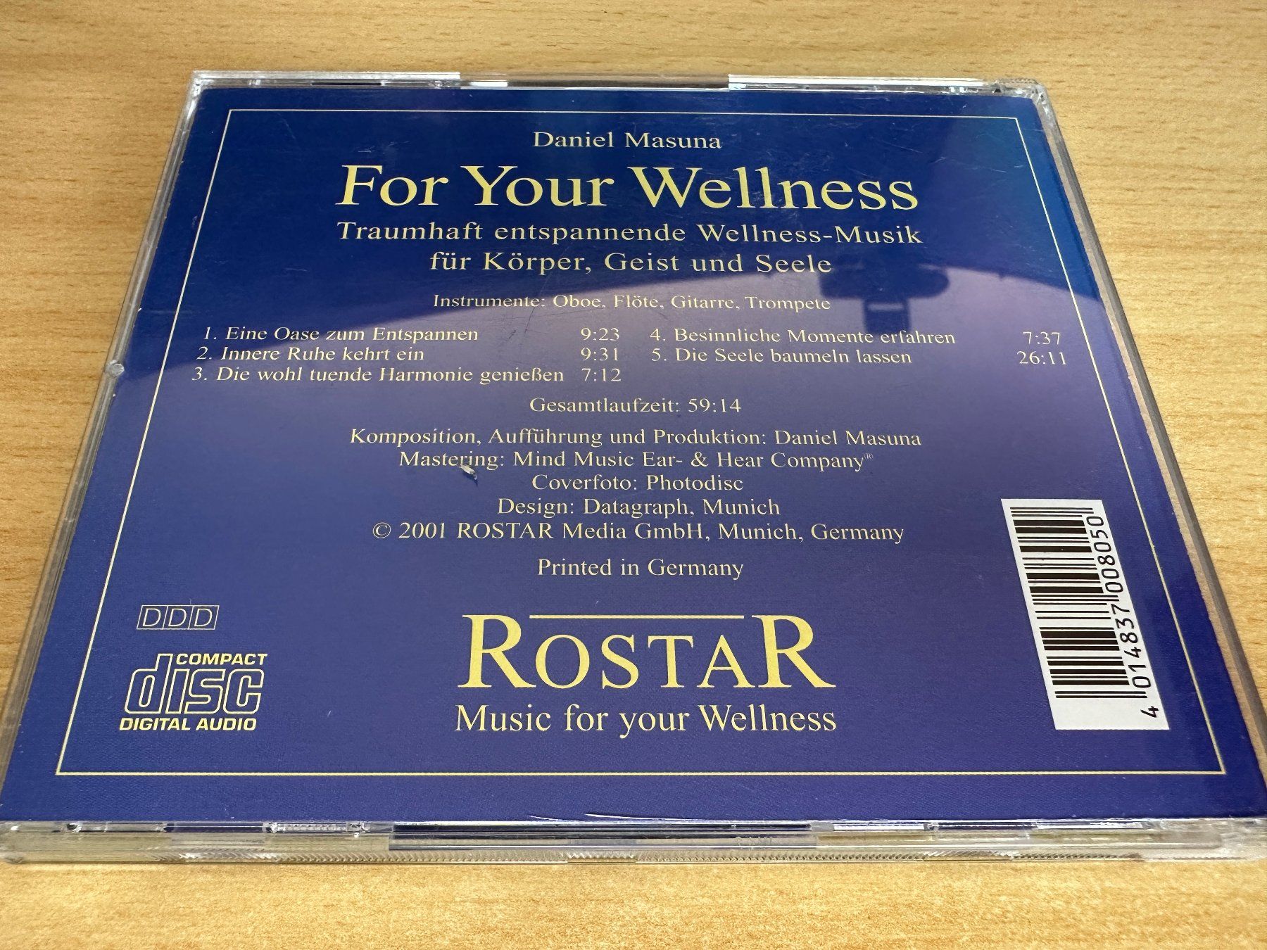 CDs: Daniel Masuna - For Your Wellness – D'occasion à Rikon im Tösstal par Alpenmutz 1