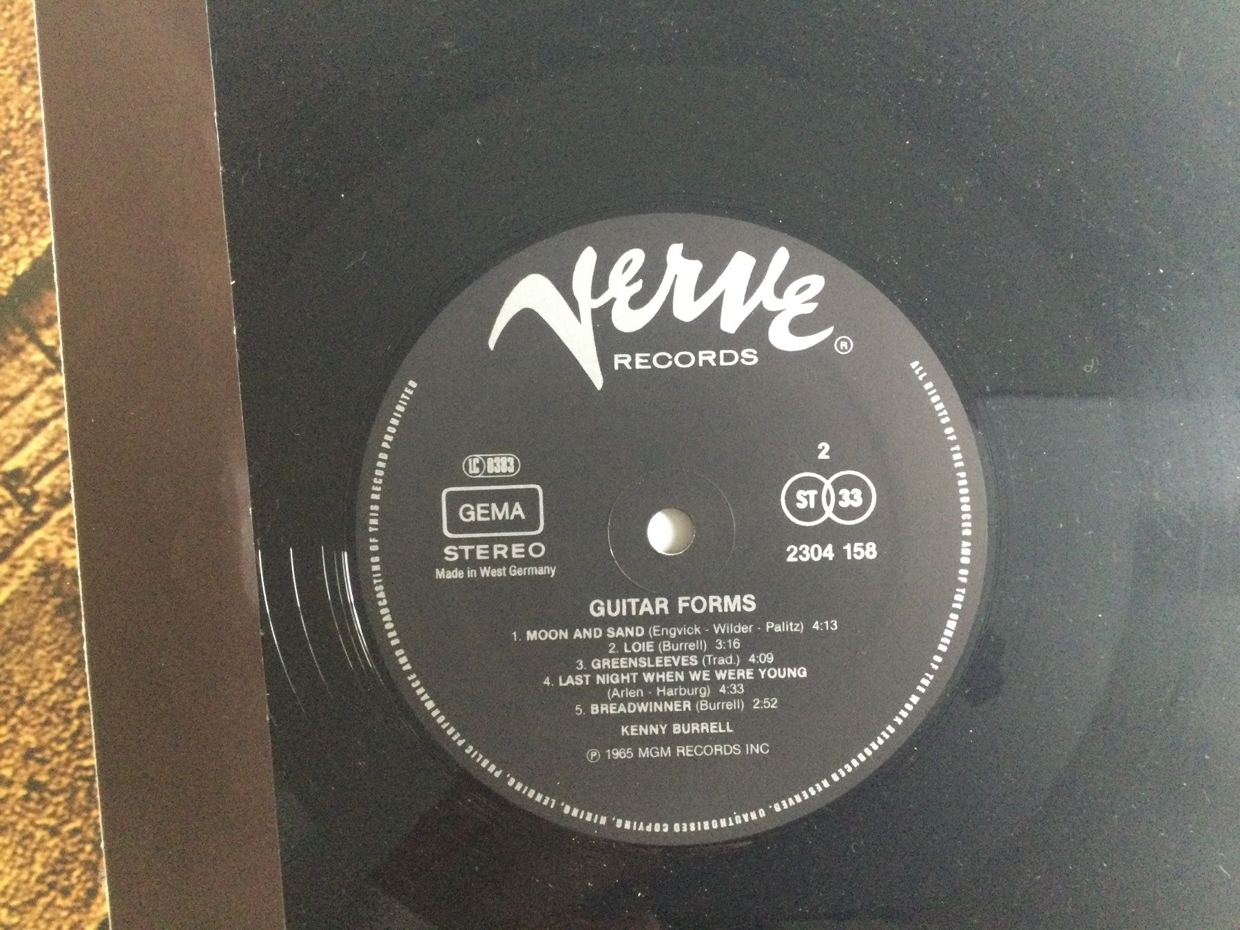 Schallplatten: Kenny Burrell LP - Guitar Forms – Gebraucht aus Gutenswil von Hamzian 1