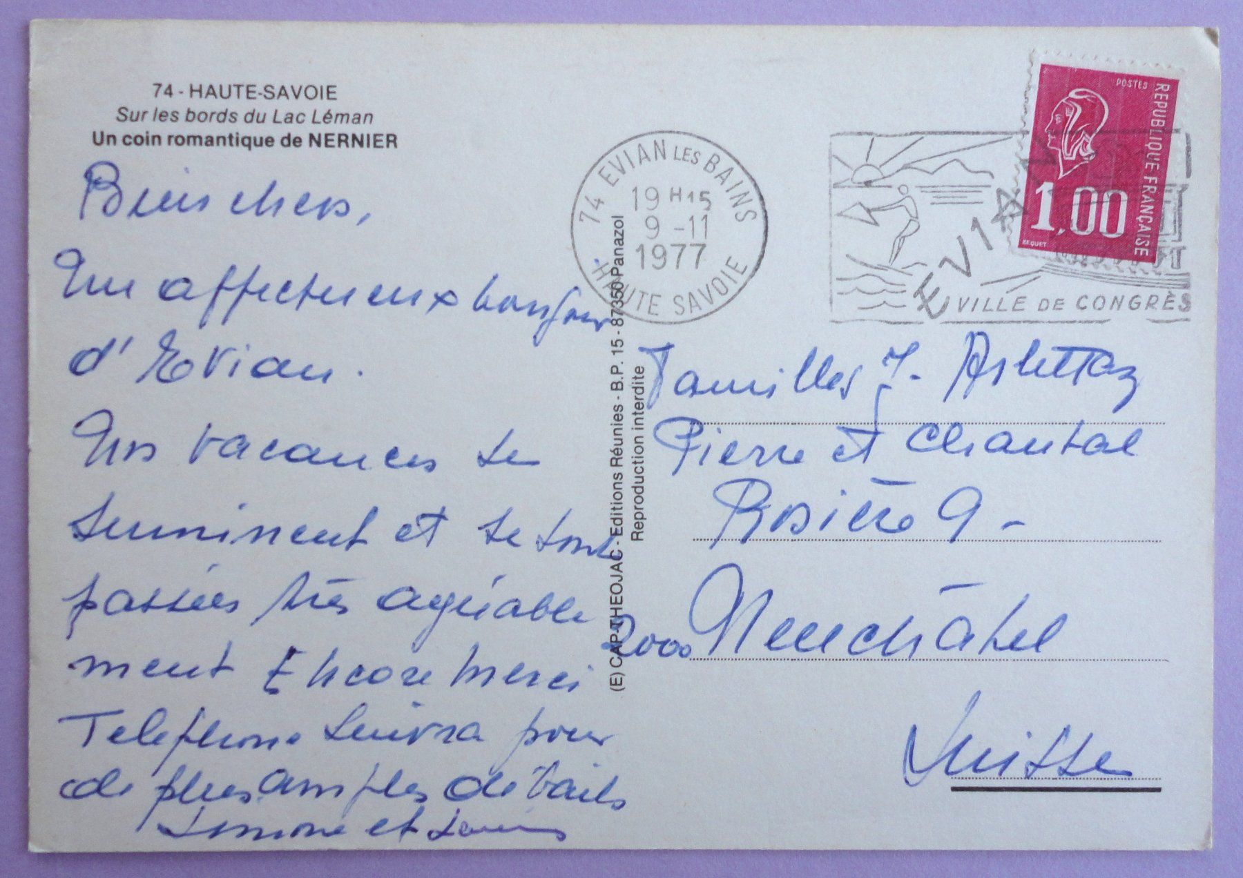 Cartes postales: Nernier - Haute-Savoie – Défectueux à Fétigny par Billy2miny 1