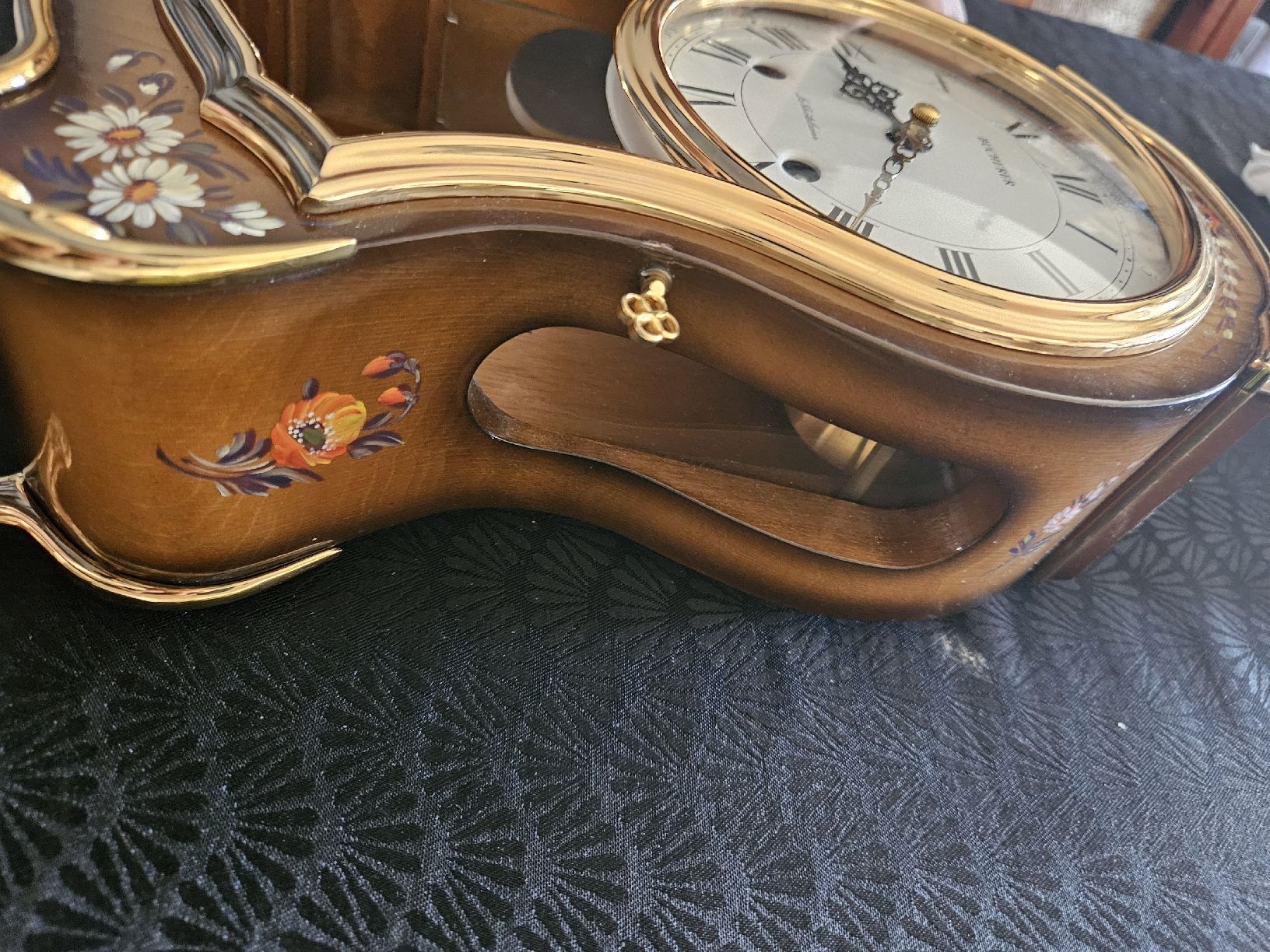 Bucherer Pendules & Horloges murales: Pendule Bucherer "La Chatelaine" bois décor fleuri – Neuf (Voir description) à Châtelaine par enerio1347 4
