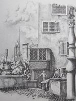 ALTORFER WOLF LITHOGRAPHIE SIGNIERT NUMMERIERT  FRANKENGASSE