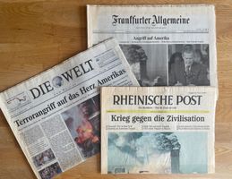9/11: FAZ, Welt und Rheinische Post vom 12. September 2001