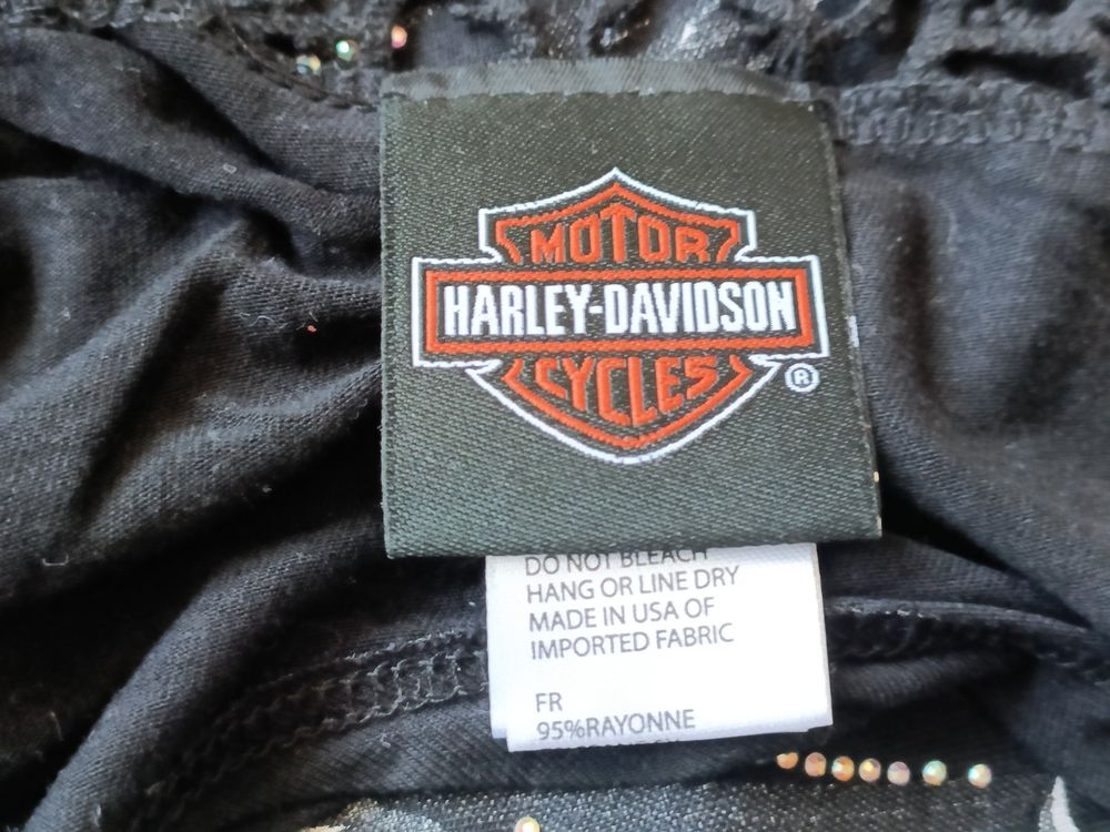 Top Harley Davidson dentelle noire, taille S très peu porté 4