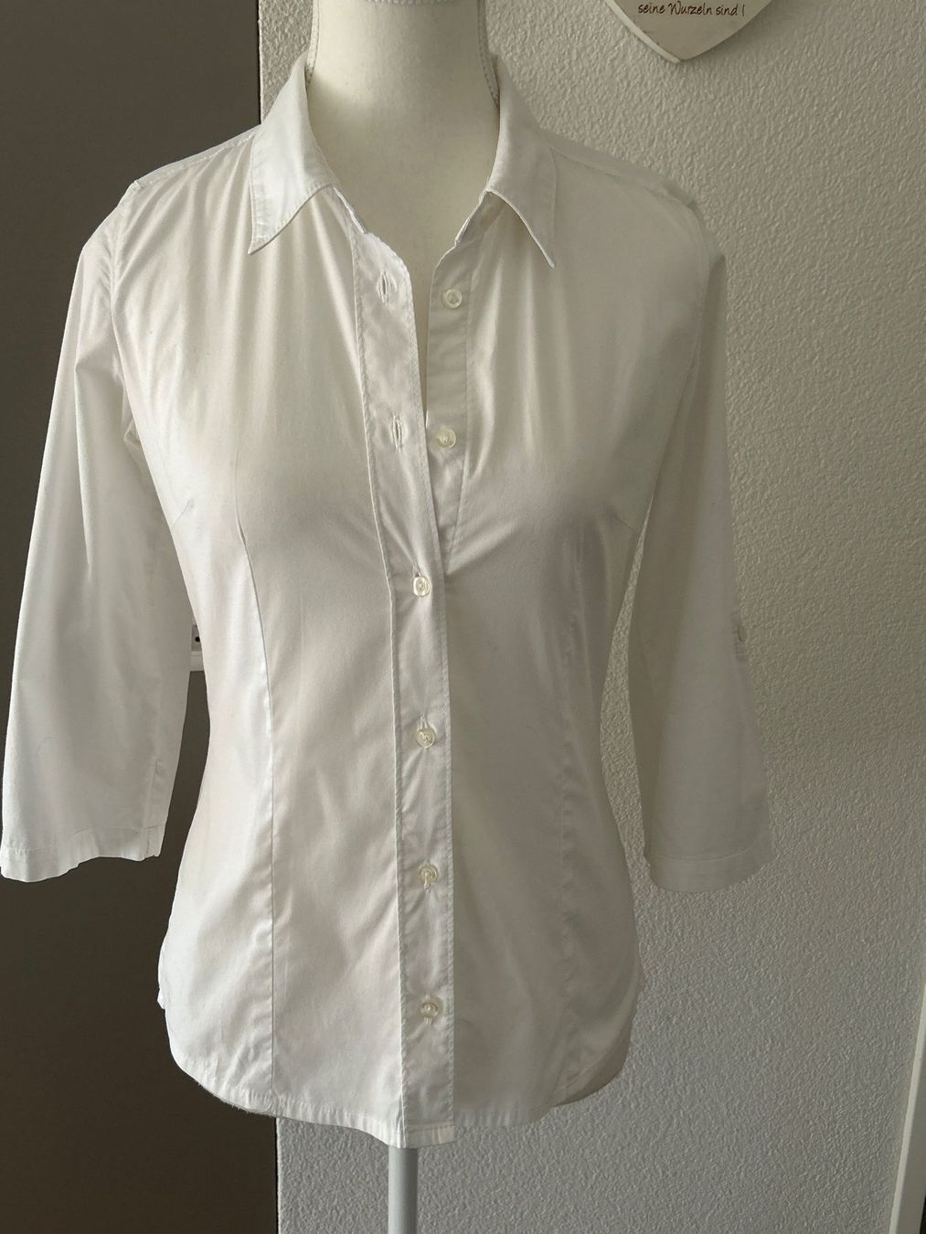 Camicette: 3/4 Arm Bluse Damen weiss – Usato da Brunnen venduto da Nala2929 1