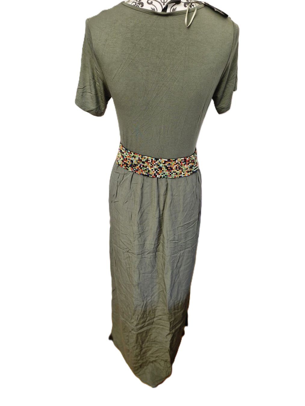 Kleider: Zwei Elegante Maxikleid  khaki/rot, Gr. M – Neu und originalverpackt aus Glattbrugg von mas_75t2 1
