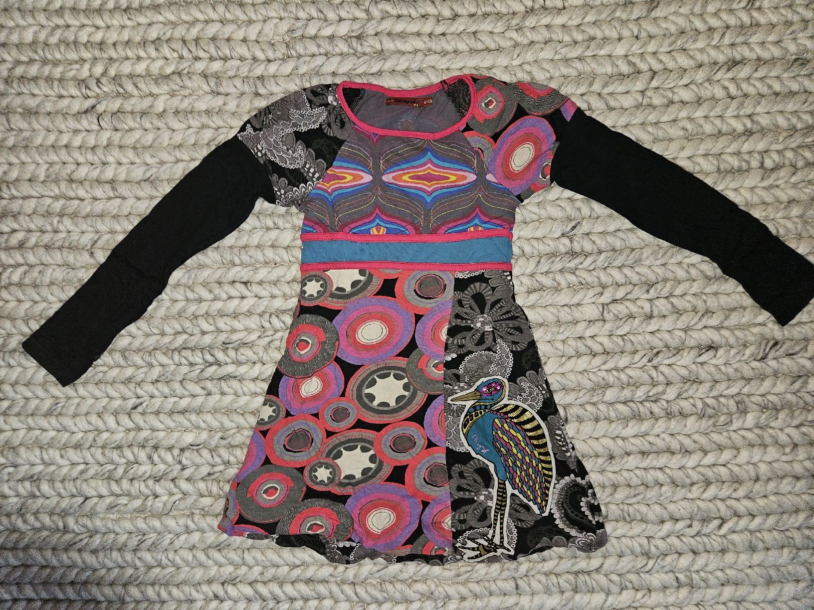 Desigual Kleider & Röcke: Desigual Kleidchen, Gr. Alter 9/10, Vogelmuster – Gebraucht aus Wettingen von Sk8ertomda