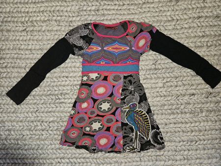 Desigual Kleidchen, Gr. Alter 9/10, Vogelmuster