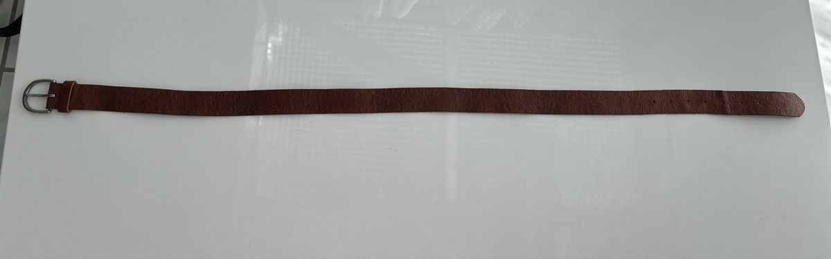 Ceintures: Vintage Leather belt brown embossed pattern – Neuf (Voir description) à Saland par ele_vc96 5