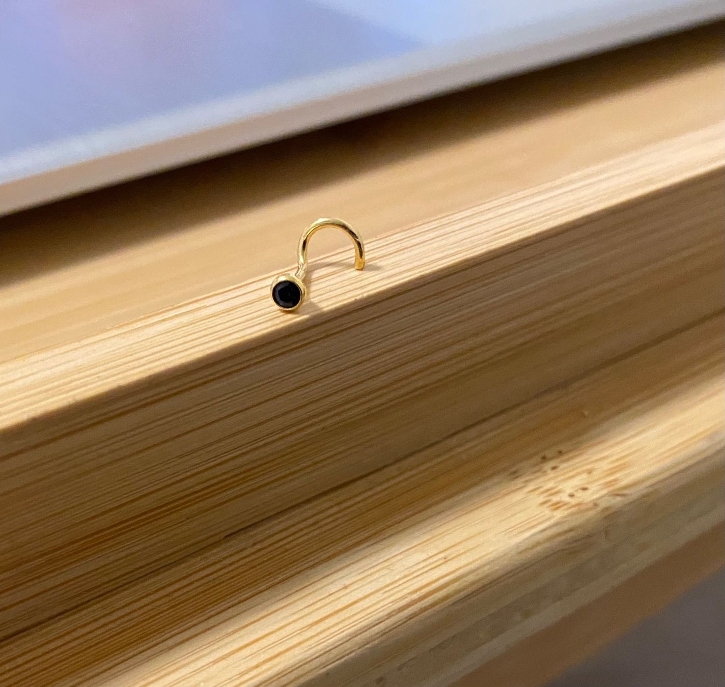 Gioielli per piercing: Gold Nasenstecker Piercing Stecker Nasenpiercing  18 K – Usato da Dottikon venduto da 6571 2
