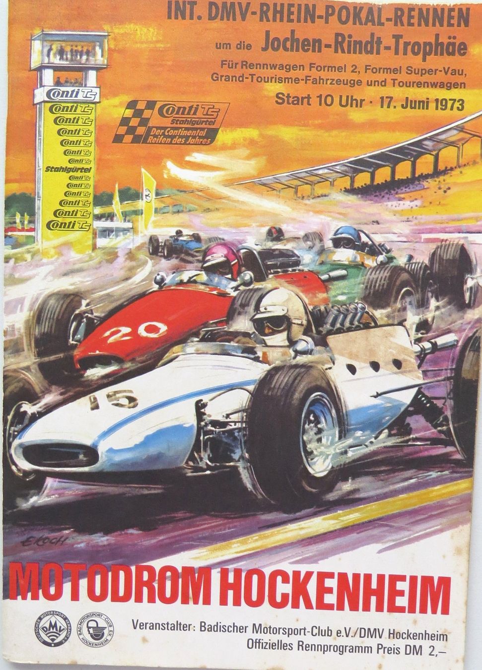 Documenti: Original Programm Jochen Rindt Trophäe Hockenheim von 1973 – Usato da Ettingen venduto da campione_1
