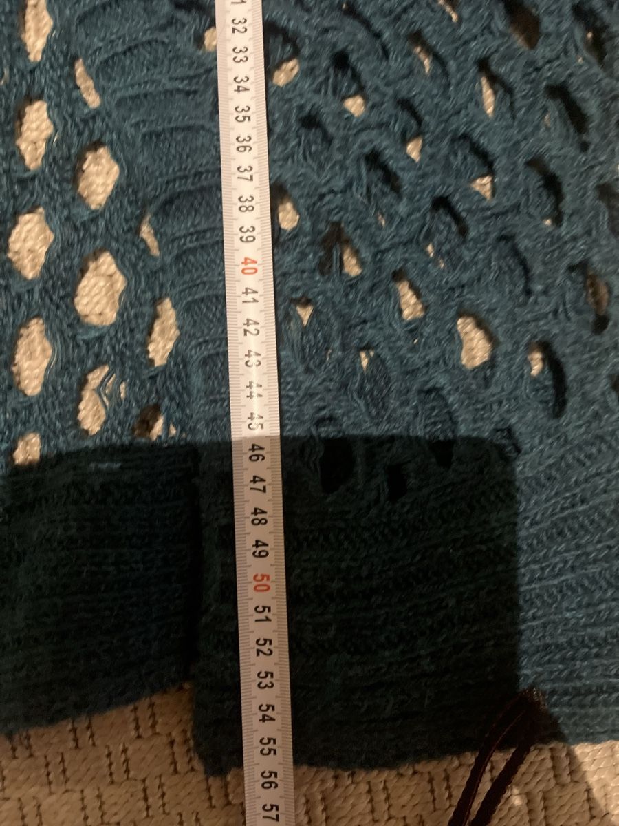 Giacche: Strickjacke Petrol, grob gestrickt, S – Usato da Solothurn venduto da Bobesch08 6