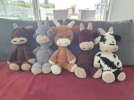 Häkeltier / Kuh / Hochlandrind / Plüschtier / Häkeln