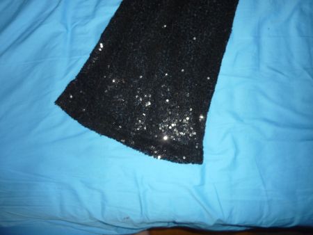 pantalon noir perles sequins taille 40 pour femme