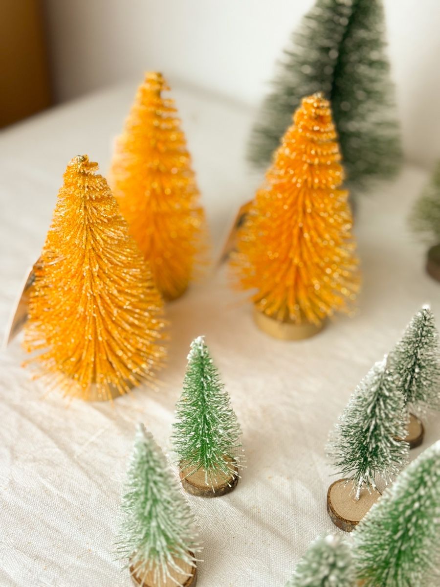 Alle Dekorationen: Winterdorf-Deko: 31 Mini Tannenbäume Set – Gebraucht aus Galmiz von Wichtel25 3