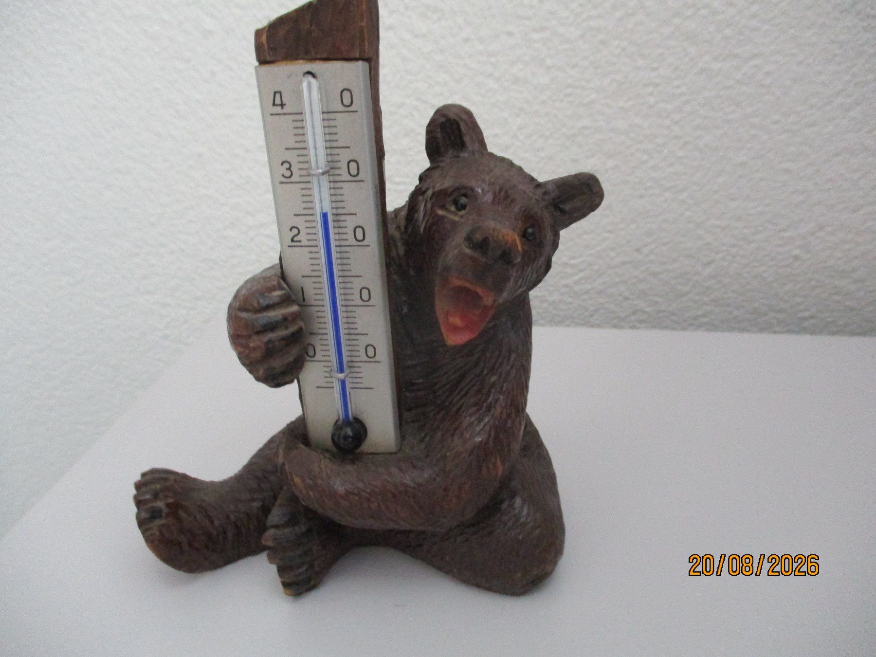 Figuren: Thermometer Bär Holz geschnitzt alt – Gebraucht aus Wil SG von garou40