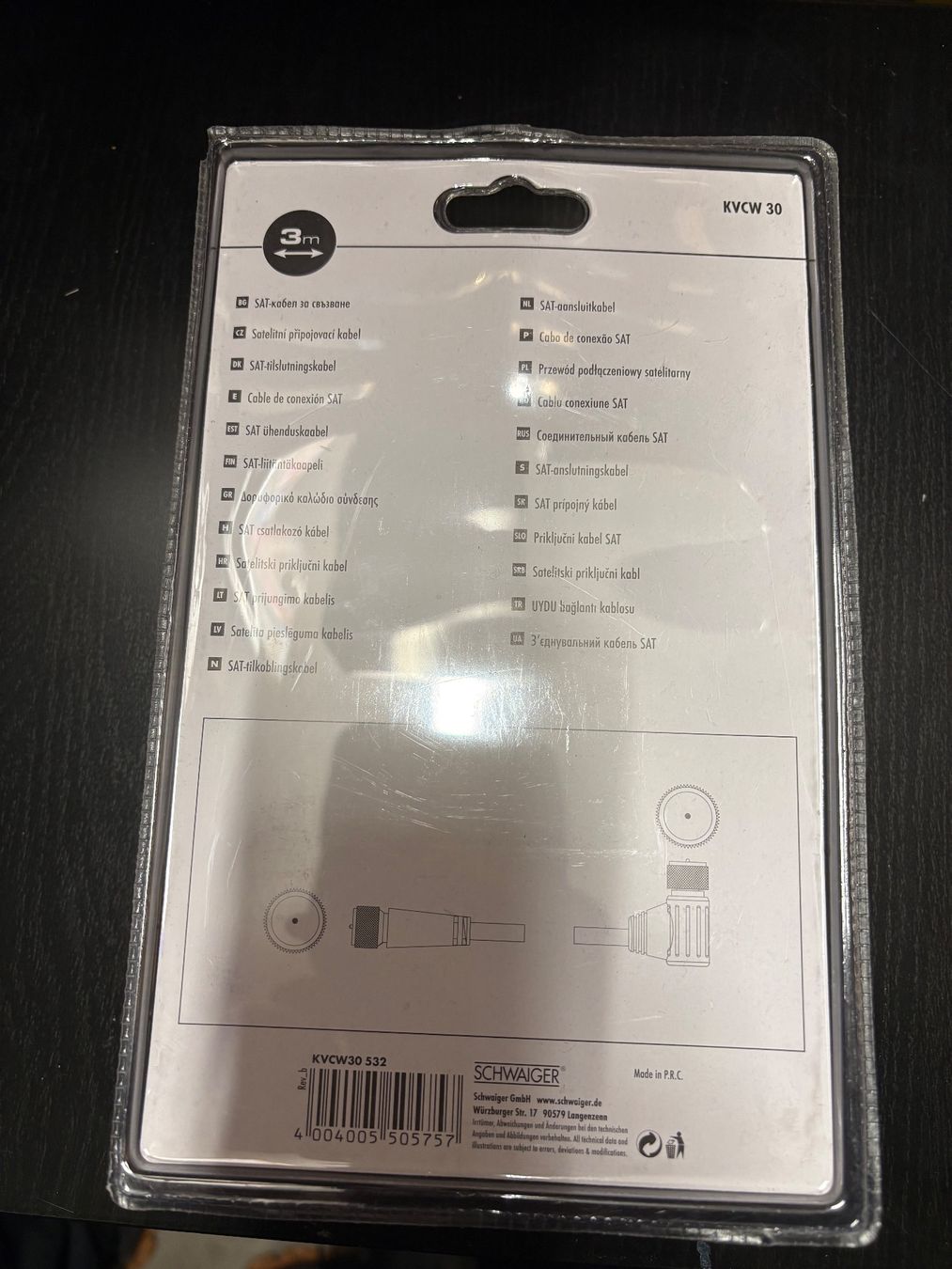 Cavi: Neues, Originalverpacktes SAT Anschlusskabel, 3m Länge – Nuovo e nell'imballaggio originale da Buchs SG venduto da Minka1987 1