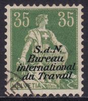 Dienstmarke BIT SBK-Nr. 6 (Helvetia 1923) gestempelt