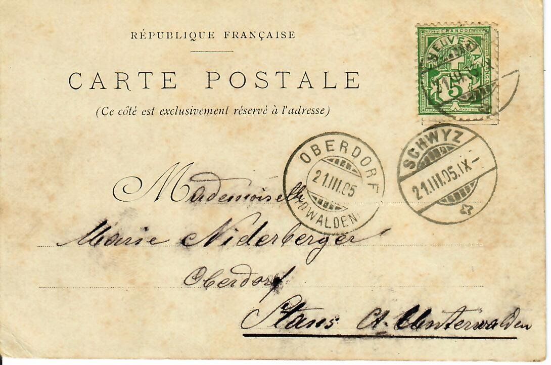 Cartoline postali: Evian Les Bains 1905 – Usato da Hochdorf venduto da Ziegel-16 1