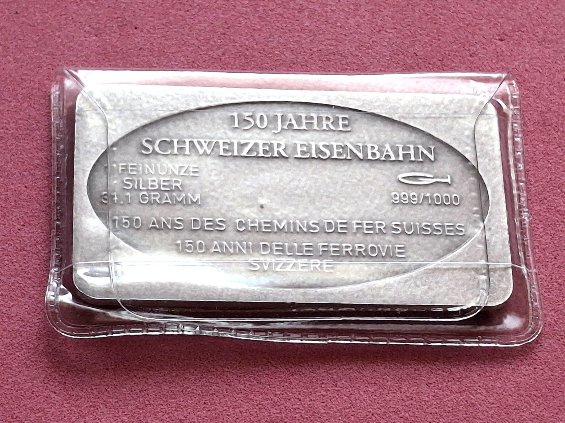 Metalli preziosi: CH EISENBAHN - SIMPLONTUNNEL - OVP – Usato da Boniswil venduto da dpd4coins 1
