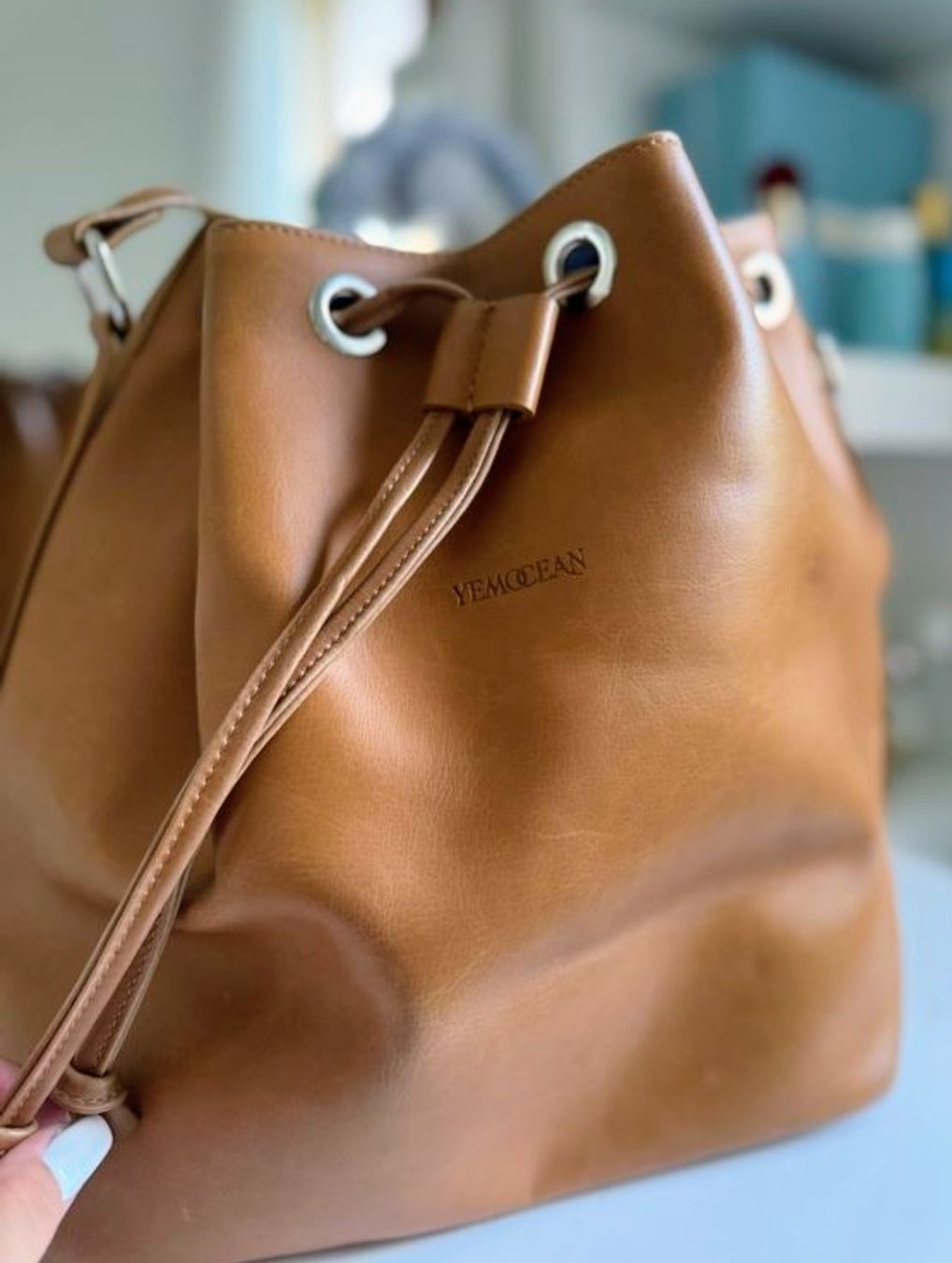 Borse da donna: Yemocean Beuteltasche cognac Leder neuwertig – Nuovo (secondo la descrizione) da Ebnat-Kappel venduto da Fini1000 1