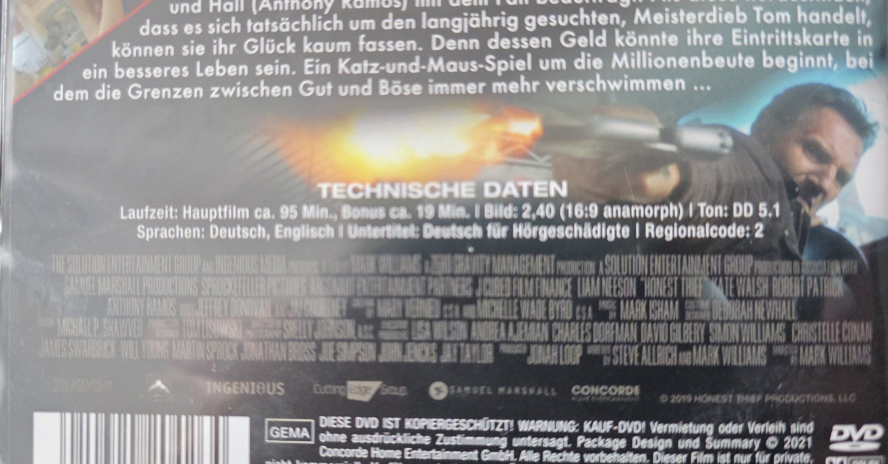 Alle DVDs: DVD Honest Thief / Liam Neeson – Gebraucht aus Oetwil am See von fineli2 1