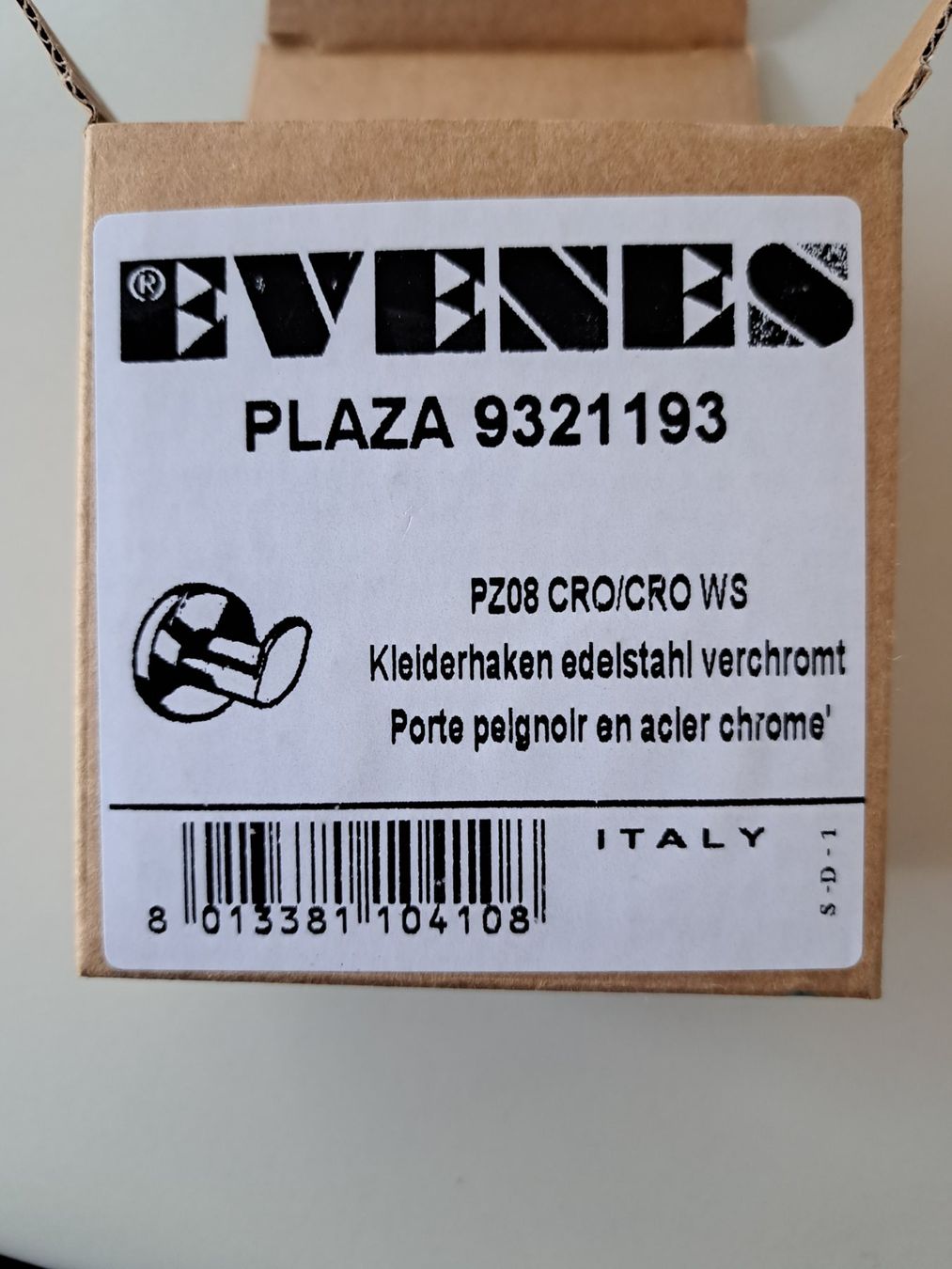 Eisenwaren: Evenes Plaza Kleiderhaken – Neu und originalverpackt aus Tegerfelden von Spick67 1
