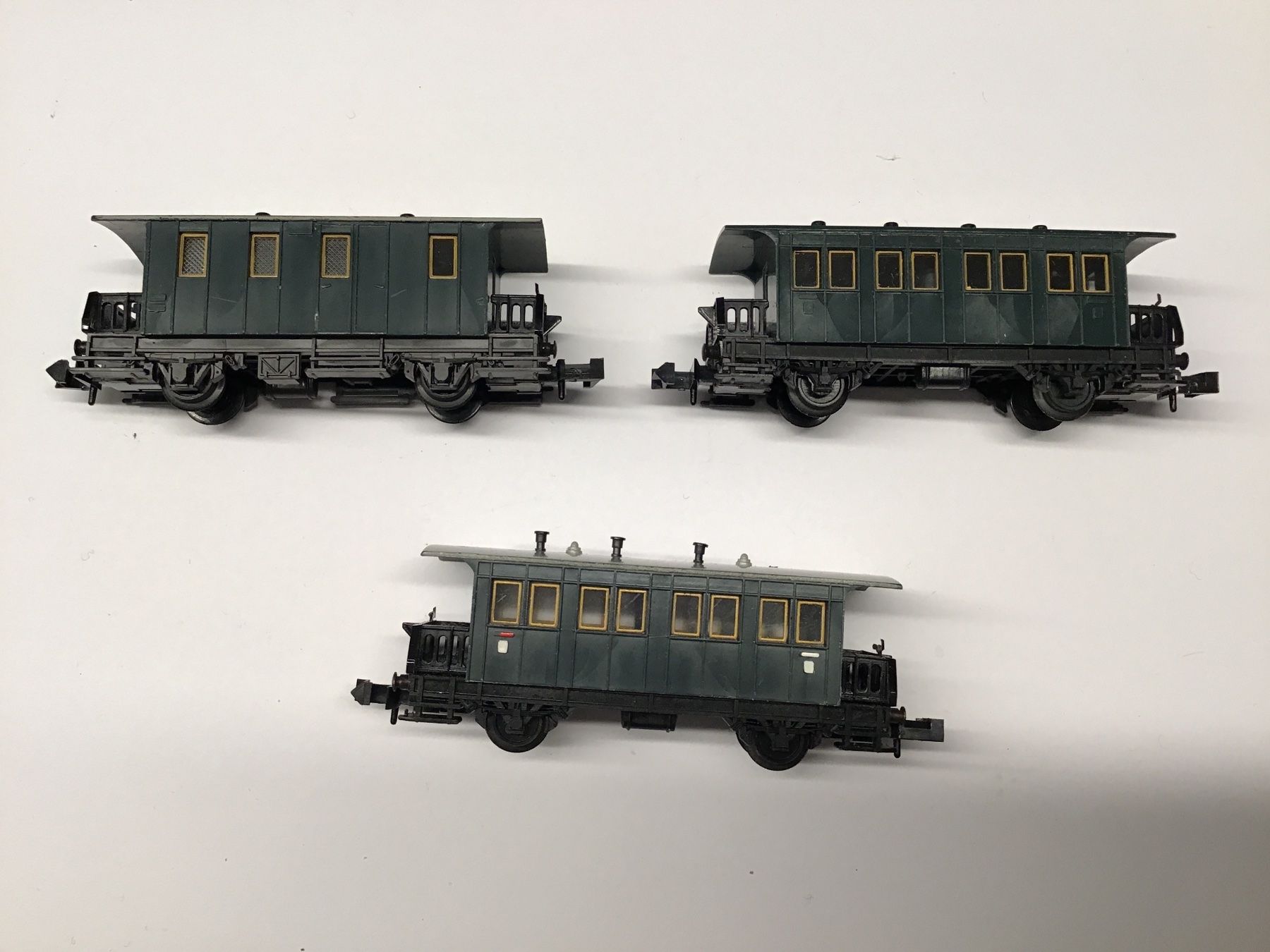 Modellini di ferrovie: N Waggons, 3 Stück, Vintage – Usato da Männedorf venduto da Modellbau-wyss 1