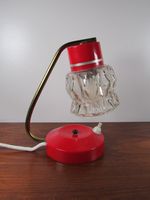 Retro Nachttischlampe Vintage Leuchte rot 19560er/1970er
