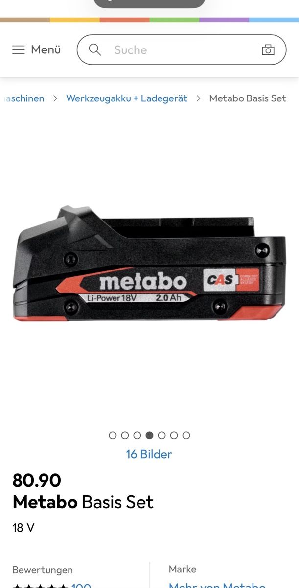 Metabo Caricatori & Batterie: Metabo 2.0 Ah Basis Akku – Usato da Hittnau venduto da Oracel